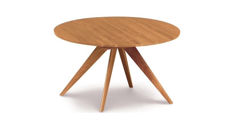 6-CRE-48 48" Round Extension Table with easystow extension and leaf storage