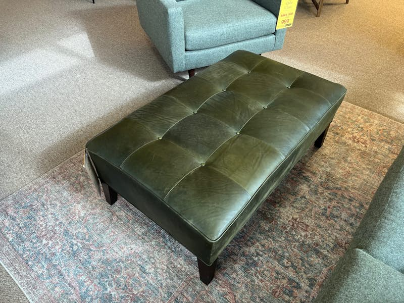 Del Ray Leather Ottoman