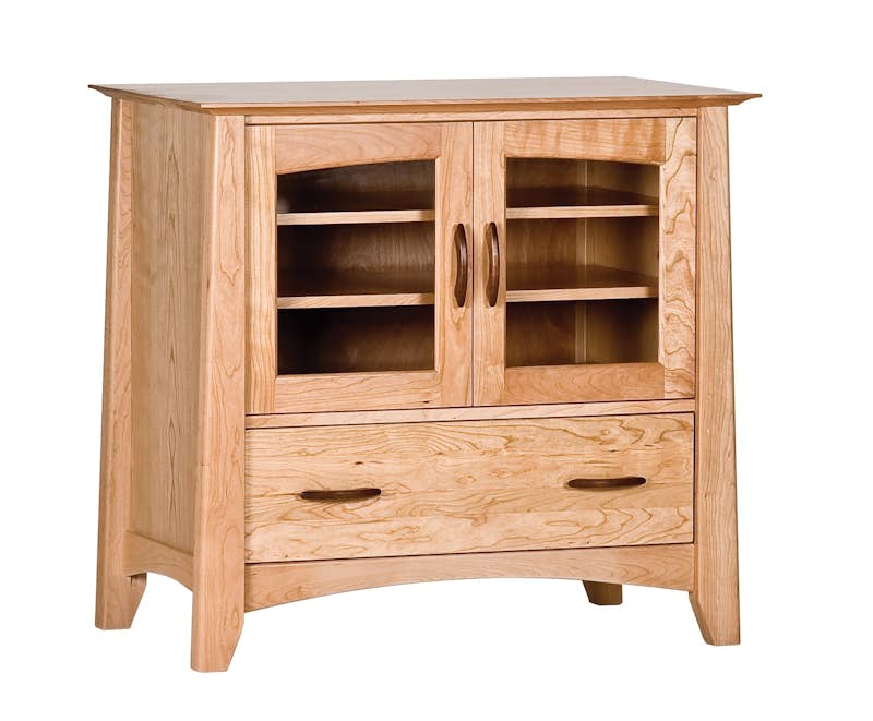 Willow 34" Deluxe Media Cabinet Natural Cherry